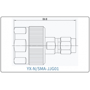 YX-N/SMA-JJG01 Коаксиальный RF-адаптер с разъемом N (штекер) и SMA (штекер)