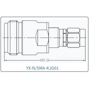 YX-N/SMA-KJG01 Коаксиальный RF-адаптер с разъемом N (гнездо) и SMA (штекер)