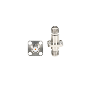 YX-SMA-KFKG01 Коаксиальный RF-адаптер с фланцем с четырьмя отверстиями и с разъемом SMA (гнездо-гнездо)