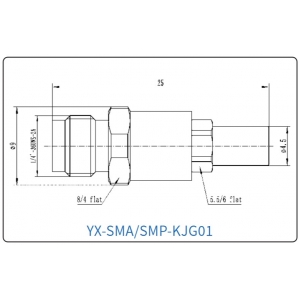 YX-SMA/SMP-KJG01 Коаксиальный RF-адаптер с разъемом SMA (гнездо) и SMP (штукер)