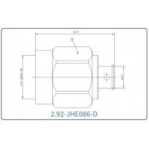 YX-2.92-JHK086-D Разъем(штекер) для коаксиального кабеля 2.92 мм