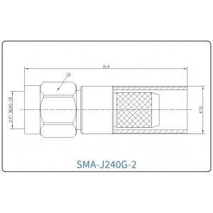 YX-SMA-J240G-2 Разъем(штекер) для коаксиального кабеля SMA