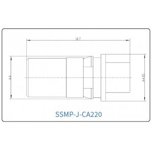 YX-SSMP-J-CA220 Разъем(штекер) для коаксиального кабеля SSMP