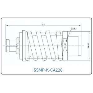 YX-SSMP-K-CA220 Разъем(гнездо) для коаксиального кабеля SSMP