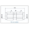 YX-1.0-JJG Коаксиальный RF-адаптер с разъемом 1.0 мм (штекер-штекер)
