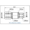 YX-1.85/1.0-JJG01 Коаксиальный RF-адаптер с разъемом 1.85 мм (штекер) и  1.0 мм (штекер)