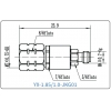 YX-1.85/1.0-JKG01 Коаксиальный RF-адаптер с разъемом 1.85 мм (штекер) и  1.0 мм (гнездо)