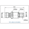YX-1.85/1.0-KJG01 Коаксиальный RF-адаптер с разъемом 1.85 мм (гнездо) и  1.0 мм (штекер)