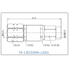 YX-1.85/SSMA-JJG01 Коаксиальный RF-адаптер с разъемом 1.85 мм (штекер) и  SSMP (штекер)