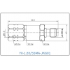 YX-1.85/SSMA-JKG01 Коаксиальный RF-адаптер с разъемом 1.85 мм (штекер) и  SSMP (гнездо)