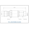 YX-1.85/SSMA-KJG01 Коаксиальный RF-адаптер с разъемом 1.85 мм (гнездо) и  SSMP (штекер)