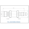 YX-1.85/SSMA-KKG01 Коаксиальный RF-адаптер с разъемом 1.85 мм (гнездо) и  SSMP (гнездо)