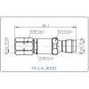 YX-2.4-JKG01 Коаксиальный RF-адаптер с разъемом 2.4 мм (штекер-гнездо)