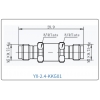 YX-2.4-KKG01 Коаксиальный RF-адаптер с разъемом 2.4 мм (гнездо-гнездо)