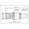 YX-2.4/SMP-KJG01 Коаксиальный RF-адаптер с разъемом 2.4 мм (гнездо) и  SMP (штекер)