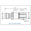 YX-2.4/1.85-KJG01 Коаксиальный RF-адаптер с разъемом 2.4 мм (гнездо) и  1.85 мм (штекер)