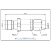 YX-2.4/SSMA-KJG01 Коаксиальный RF-адаптер с разъемом 2.4 мм (гнездо) и  SSMP (штекер)