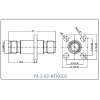YX-2.92-KFKG01 Коаксиальный RF-адаптер с фланцем с четырьмя отверстиями и с разъемом 2.4 мм (гнездо-гнездо)