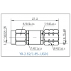 YX-2.92/1.85-JJG01 Коаксиальный RF-адаптер с разъемом 2.92 мм (штекер) и  1.85 мм (штекер)