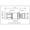 YX-2.92/1.85-JKG01 Коаксиальный RF-адаптер с разъемом 2.92 мм (штекер) и  1.85 мм (гнездо)