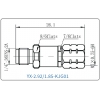 YX-2.92/1.85-KJG01 Коаксиальный RF-адаптер с разъемом 2.92 мм (гнездо) и  1.85 мм (штекер)