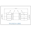 YX-2.92/2.4-JJG01 Коаксиальный RF-адаптер с разъемом 2.92 мм (штекер) и  2.4 мм (штекер)