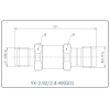 YX-2.92/2.4-KKG01 Коаксиальный RF-адаптер с разъемом 2.92 мм (гнездо) и  2.4 мм (гнездо)