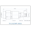 YX-2.92/SMP-JKG01 Коаксиальный RF-адаптер с разъемом 2.92 мм (штекер) и  SMP (гнездо)