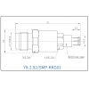 YX-2.92/SMP-KKG01 Коаксиальный RF-адаптер с разъемом 2.92 мм (гнездо) и  SMP (гнездо)