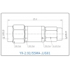 YX-2.92/SSMA-JJG01 Коаксиальный RF-адаптер с разъемом 2.92 мм (штекер) и  SSMA (штекер)