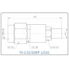 YX-2.92/SSMP-JJG01 Коаксиальный RF-адаптер с разъемом 2.92 мм (штекер) и  SSMP (штекер)