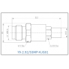 YX-2.92/SSMP-KJG01 Коаксиальный RF-адаптер с разъемом 2.92 мм (гнездо) и  SSMP (штекер)