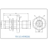 YX-3.5-KYKG01 Коаксиальный RF-адаптер с круглым фланцем и с разъемом 3.5 мм (гнездо-гнездо)