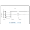 YX-3.5/BMA-JKG01 Коаксиальный RF-адаптер с разъемом 3.5 мм (штекер) и  BMA (гнездо)
