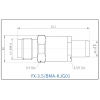 YX-3.5/BMA-KJG01 Коаксиальный RF-адаптер с разъемом 3.5 мм (гнездо) и  BMA (штекер)