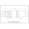 YX-3.5/BMA-KKG01 Коаксиальный RF-адаптер с разъемом 3.5 мм (гнездо) и  BMA (гнездо)