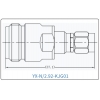 YX-N/2.92-KJG01 Коаксиальный RF-адаптер с разъемом N (гнездо) и  2,92 мм (штекер)