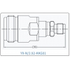 YX-N/2.92-KKG01 Коаксиальный RF-адаптер с разъемом N (гнездо) и  2,92 мм (гнездо)