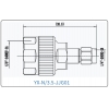 YX-N/3.5-JJG01 Коаксиальный RF-адаптер с разъемом N (штекер) и 3,5 мм (штекер)