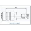 YX-N/3.5-KJG01 Коаксиальный RF-адаптер с разъемом N (гнездо) и 3,5 мм (штекер)