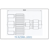 YX-N/SMA-JJG01 Коаксиальный RF-адаптер с разъемом N (штекер) и SMA (штекер)