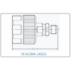 YX-N/SMA-JKG01 Коаксиальный RF-адаптер с разъемом N (штекер) и SMA (гнездо)