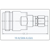 YX-N/SMA-KJG01 Коаксиальный RF-адаптер с разъемом N (гнездо) и SMA (штекер)