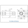 YX-SMA-KFKG01 Коаксиальный RF-адаптер с фланцем с четырьмя отверстиями и с разъемом SMA (гнездо-гнездо)