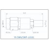YX-SMA/SMP-JJG01 Коаксиальный RF-адаптер с разъемом SMA (штекер) и SMP (штекер)