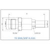 YX-SMA/SMP-KJG01 Коаксиальный RF-адаптер с разъемом SMA (гнездо) и SMP (штукер)