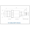 YX-SMA/SMP-KKG01 Коаксиальный RF-адаптер с разъемом SMA (гнездо) и SMP (гнездо)