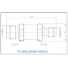 YX-SMA/SSMA-KKG01 Коаксиальный RF-адаптер с разъемом SMA (гнездо) и SSMA (гнездо)