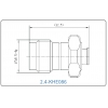 YX-2.4-KHE086 Разъем(гнездо) для коаксиального кабеля 2.4 мм