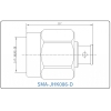YX-SMA-JHK086-D Разъем(штекер) для коаксиального кабеля SMA